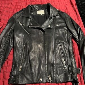 IRO Tara Black Leather Biker Jacket